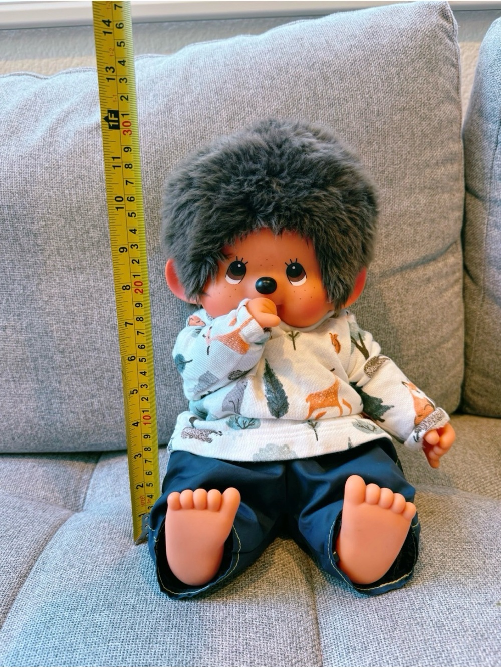 Monchhichi boy doll in sitting position - Picture 2 of 7